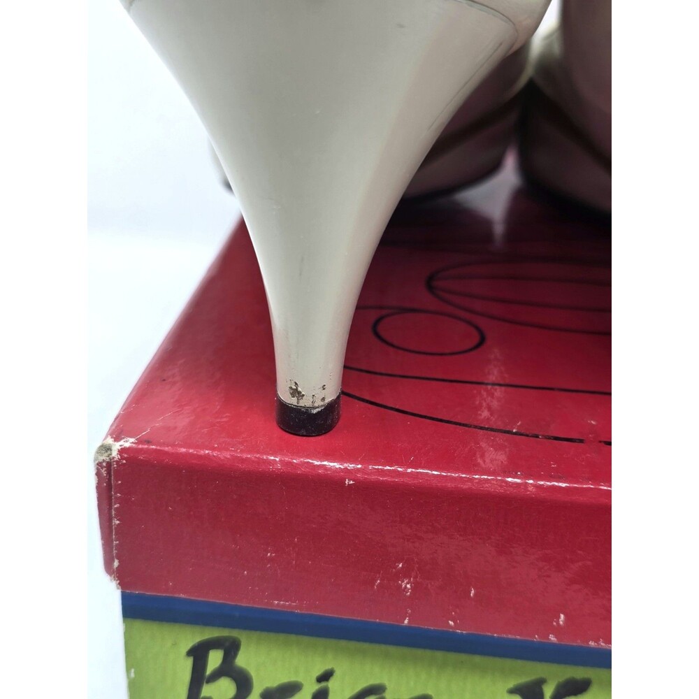 Fanfares Connie VTG 50s Mod Bandstand Bone Babydoll Bow Pumps, Box Size 10 B/AA - Picture 12 of 16
